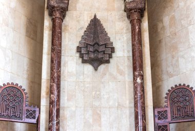 Hasan II Camii 'nin iç kısımları. Kazablanka. Fas 'ta. Yatay olarak. 