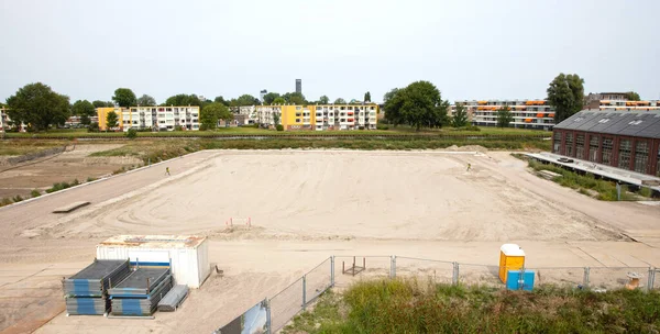 Строительная Площадка Нидерландах Почти Готова Строительству Новых Домов — стоковое фото