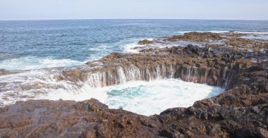 Su girdabı, Bufadero de la Garita, Telde, Gran Canaria, İspanya