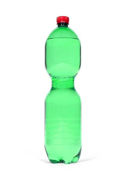 Duża Plastikowa Butelka Wody Izolowana Białym — Zdjęcie stockowe