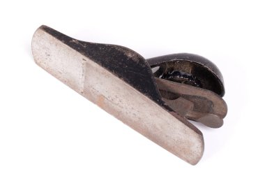 Eski uçak, kırpma yolu beyaz üzerinde izole