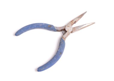 Eski pense kerpeten izole beyaz zemin üzerine, üstten görünüm