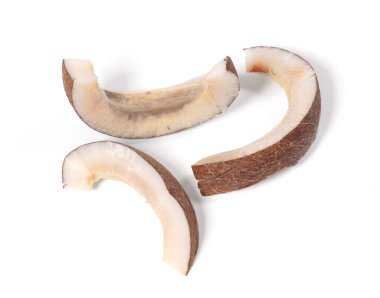 Çürük hindistan cevizi parçaları - Mantar büyümesi ile ziyan olmuş tropikal yiyecekler