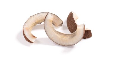 Çürük hindistan cevizi parçaları - Mantar büyümesi ile ziyan olmuş tropikal yiyecekler