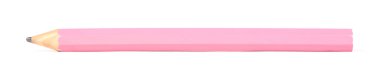 Enormous pink pencil, isolated on a white background