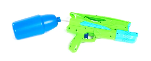 Пластиковая Водяная Пушка Белом Фоне — стоковое фото