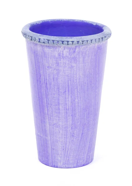Фіолетова Ваза Ізольована Білому Тлі — стокове фото
