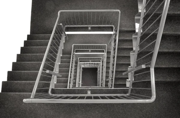 Escadaria Fuga Emergência Moderna Feita Metal — Fotografia de Stock