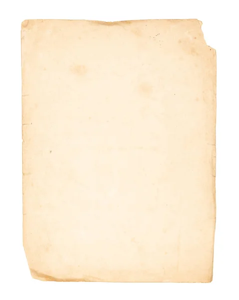 Starý Papír Textury Izolovaných Bílém Pozadí — Stock fotografie