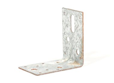 Açı metal profilleri, beyaz arkaplanda izole