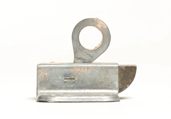 Old Metal Lock Small Door Window Isolated — Stock Photo, Image