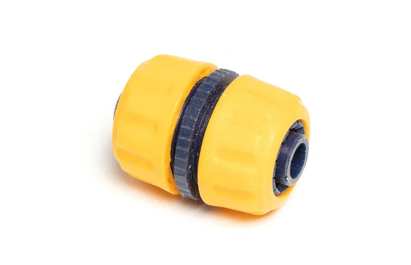 Plastic Pipe Connector Coupling Connector Pipes Soldering Isolated — Stock Photo, Image