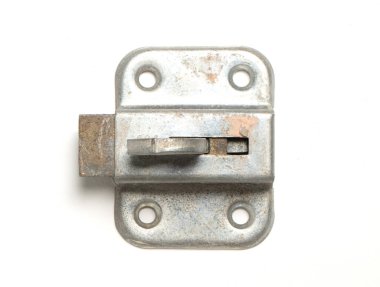 Küçük bir kapı ya da pencere için eski metal kilit.