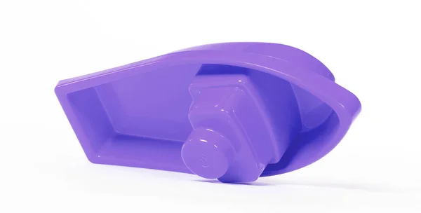 Пластиковий Іграшковий Човен Ізольований Білому Тлі — стокове фото