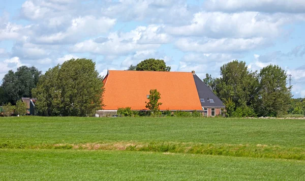 Stary Dom Rustykalny Holandii Friesland — Zdjęcie stockowe