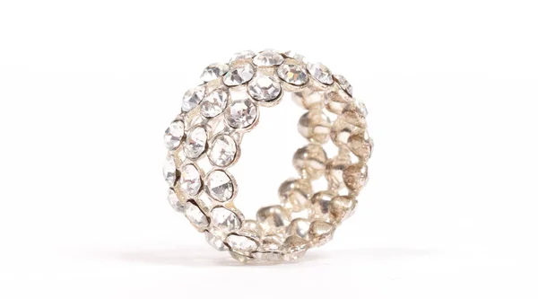 Diamond Ring Isolated White Background — Stock Photo, Image