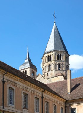 Cluny Abbey, Burgundy, Fransa 'nın ortasında.