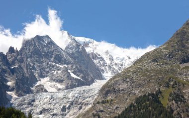 Mont Blanc, Rhone-Alpes, Fransa, seçici odaklanma