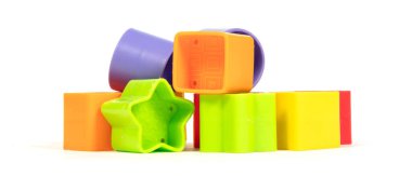 Baby logical cube on isolated grey background