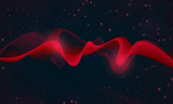 Karanlık arkaplanda soyut kırmızı şekil dramatik bir hareket yaratıyor