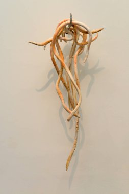 Venice, Italy - July 3, 2022: Contemporary sculpture exhibited at the Central Pavilion during the 58th International Art exhibition of Venice biennale