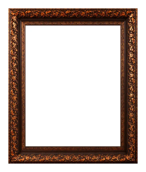 Antique Coper Frame Isolated White Background 스톡 사진