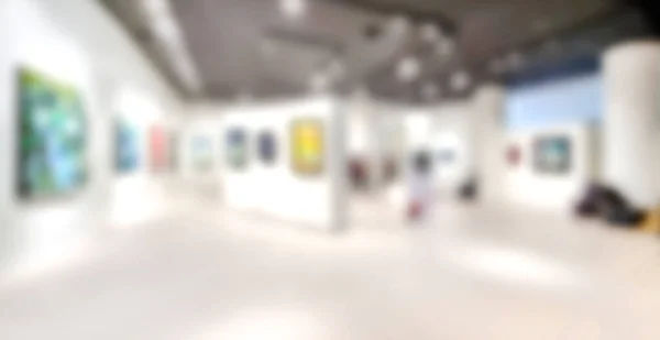 Art Exhibition Gallery Contemporary Painting Blurry Background — Stock Photo, Image