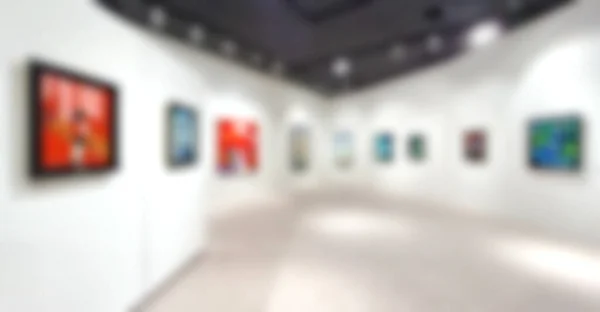 Galeria Exposições Arte Pintura Contemporânea Fundo Embaçado — Fotografia de Stock