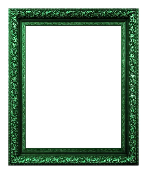 Antiker Grüner Rahmen Isoliert Auf Weißem Hintergrund Stockbild