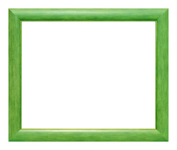 Green Wooden Frame Isolated White Background — Stock Photo, Image
