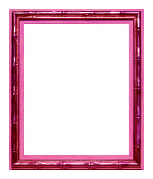 Bamboo Pink Frame Isolated White Background — Stock Photo, Image