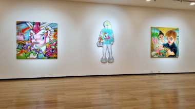 Bangkok, Tayland - 16 Aralık 2023: Tang Çağdaş Sanat, Nehir Kenti, Bangkok, Tayland Çağdaş Sanat Sergisi.