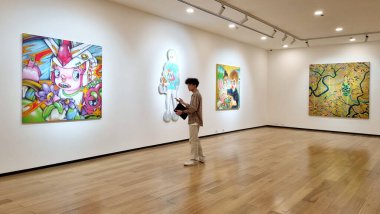 Bangkok, Tayland - 28 Aralık 2023: Tang Çağdaş Sanat, Nehir Kenti, Bangkok, Tayland Çağdaş Sanat Sergisi