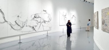 Bangkok, Tayland - 19 Aralık 2024: Bangkok Sanat Bienali 2024 Bangkok Sanat ve Kültür Merkezi 'nde 33 sanatçı, Bangkok, Tayland.