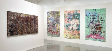 Bangkok, Tayland - 6 Aralık 2024: 4 ARALIK 2024, Tayland, Bangkok Ulusal Galerisi Çağdaş Sanat Sergisi.