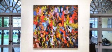 Bangkok, Tayland - 6 Aralık 2024: 4 ARALIK 2024, Tayland, Bangkok Ulusal Galerisi Çağdaş Sanat Sergisi.