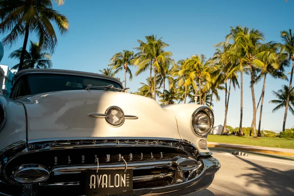 Auto Epoca Miami Beach Ocean Drive Stati Uniti Foto Alta — Foto Stock