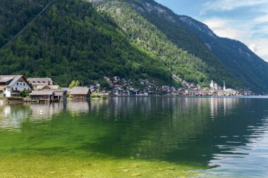 Views of the small town of Hallstatt, Austria, by the Lake Hallstatt