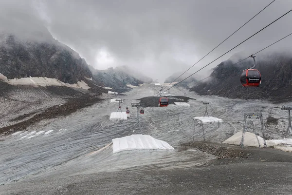 Neustift Stubaital Austria July 2022 Mobil Kabel Gletser Stubai Alpen — Stok Foto