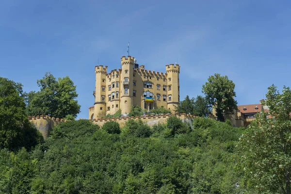 Schwangau Alemanha Agosto 2022 Castelo Hohenschwangau Schloss Hohenschwangau Alemão Palácio — Fotografia de Stock