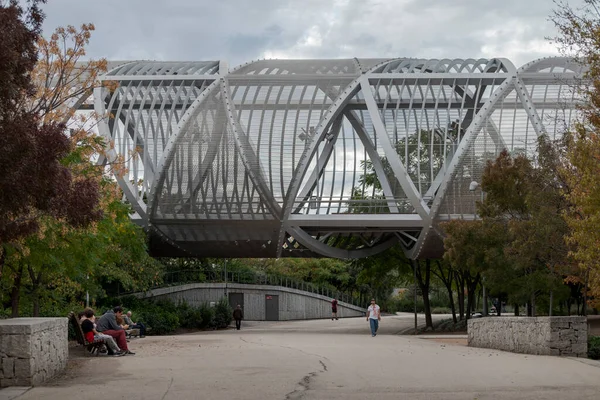 Мадрид Испания Октября 2022 Мост Арганзуэла Разработанный Домиником Перро Имеет — стоковое фото