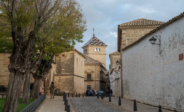 Ubeda Španělsko Prosince 2022 Ulice Starém Městě Ubeda Kostelem San — Stock fotografie