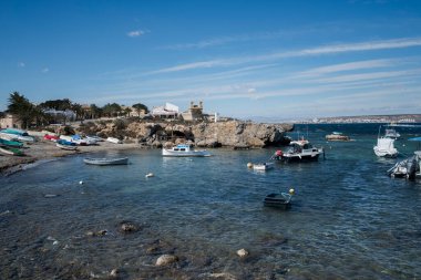 ALICANTE, İSPAN - 26 Şubat 2023: Tabarca Adası, İspanya 'nın Alicante belediyesi