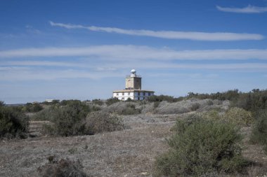 Tabarca Adası Deniz Feneri, Alicante, İspanya. 1.790 'da inşa edildi..