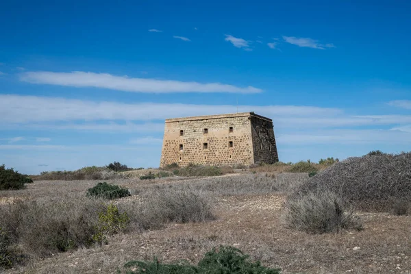 stock image The tower of San Jose, in the Tabarca Island, province of Alicante, Spain. It was built in 1.790