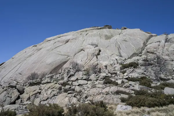 Yelmo Peak Very Popular Helmet Shaped Rock Formation Pedriza Guadarrama — Stock Photo, Image