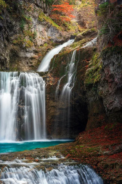 Vattenfall Ordesa Och Monte Perdido Nationalpark — Stockfoto