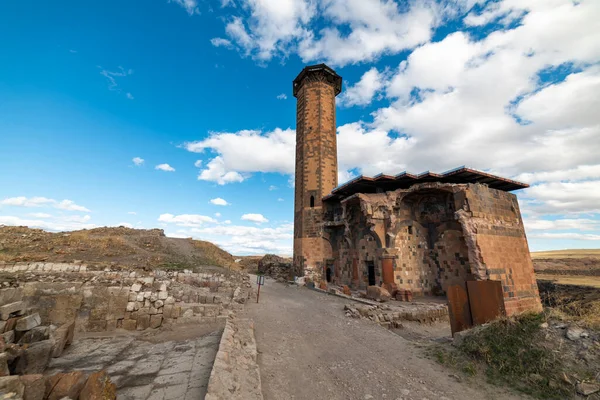 stock image Ani Ruins in Kars, Turkey. The Mosque of Manuchihr. Historical old city. Ani is located on the historical Silk Road. Were included in the UNESCO World Cultural Heritage List in 1996.