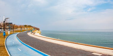 Van 'ın Edremit ilçesi. Türkiye 'nin Van kentinde güzel Edremit manzarası.