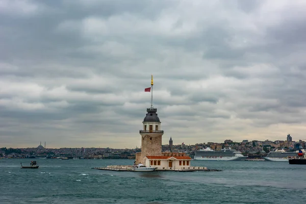 Torre Donzela Istambul Turquia Kiz Kulesi Torre Das Donzelas Tem — Fotografia de Stock